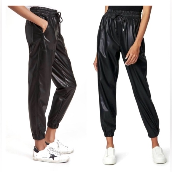Blank NYC Pants - BLANKNYC Vegan Leather Jogger Pants.